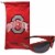 Ohio State Buckeyes Wrap Sunglasses and Bag Set Perspective: front