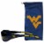 West Virginia Mountaineers Wrap Sunglasses and Bag Set Perspective: front