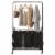 3 Bags Laundry Sorter With Garment Hanging Bar Laundry Hamper Rolling Cart Laundry Basket Or Perspective: front