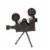 Uma Enterprises Metal Movie Camera Table Decor with Tripod Base - Brown Perspective: front