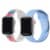 2-Pack of Silicone Bands for Apple Watch Series 1,2,3,4,5,6,7 & SE - Size 38mm/40mm Perspective: front