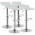 Set of 4 Swivel Bar Stool PU Leather Adjustable Kitchen Counter Bar Chair White Perspective: front