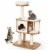 46'' Modern Wooden Cat Tree with Platform & Washable Cushions for Kittens & Cats Perspective: front