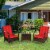 3PCS Patio Rattan Conversation Set Outdoor Furniture Set w/Table Perspective: front