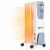 Gymax 1500W Oil Filled Space Heater Radiator w/ Adjustable Thermostat Home Office Perspective: front