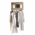 22.5 in. L x 14 in. D Brown MDF Wood Shelf Tall Hanging Closet Unit Perspective: front