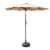 WestinTrends 9 ft. Patio Table Umbrella w/Black Round Freestanding Weight Base, Beige Perspective: front