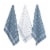 Design Imports 70332A Blue Waffle Weave Dishtowel Set - Set of 6 Perspective: front