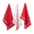Design Imports 70333A Red Waffle Weave Dishtowel Set - Set of 6 Perspective: front
