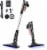 IRIS USA Rechargeable Cordless Stick Vacuum Cleaner, Cyclone Suction Vacuum with Washable Perspective: front