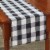 Park Designs Buffalo Check Backed Table Runner - 54''L - Black & Cream Perspective: front