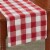 Park Designs Buffalo Check Backed Table Runner - Red & Cream Perspective: front