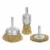 Wideskall 3 Pieces Brass Wheel & Cup Wire Brush Drill Bit Set Rust Paint Cleaning Attachment Perspective: front