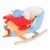 Kid's Rocking Horse Plane Seat Riding Plush Cartoon Chair w/ Seat Belt & Songs Perspective: front