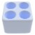 Fancy Bath Outlet Diatomite Quick-Dry Stone Toothbrush Holder in Blue Perspective: front