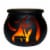 Holiday Home LED Flame-Look Witch Cauldron Perspective: front