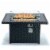 LeisureMod Mace Wicker Patio Modern Black Propane Fire Pit Table Perspective: front