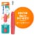 Spinbrush Pro Whiten Medium Bristles Coral Battery Powered Electric Toothbrush Perspective: front