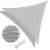 Yescom 25 Ft 97% UV Block Triangle Sun Shade Sail Canopy Cover Net for Patio Poolside Perspective: front