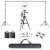 10x8.5 Ft Background Backdrop Stand Kit 12 LED Ring Light Dimmable Photo Video Perspective: front