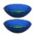 Aquaterior Round Tempered Glass Vessel Sink Vanity Above Counter Basin 2 Packs Perspective: front