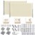 Yescom 240 x71 Retractable Patio Screen Outdoor Partition Side Awning Privacy Wind Sun Shade Perspective: front