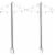 10 Ft String Light Pole Outdoor Metal Pole Aluminum Patio Backyard Party 2 Pack Perspective: front