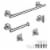 Aquaterior 5-Piece Bathroom Hardware Set Wall Mount Towel Bar Toilet Paper Holder Robe Hook Perspective: front