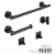 Aquaterior 5-Piece Bathroom Hardware Set Stainless Steel Towel Bar Toilet Paper Holder Hook Perspective: front