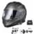 AHR Motorcycle Flip up Full Face Helmet Bluetooth 5.0 Headset DOT Approved M Perspective: front