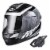 AHR DOT Motorcycle Helmet Bluetooth 5.2 Headset Intercom Full Face Street Bike S Perspective: front