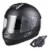 AHR DOT Motorcycle Helmet Bluetooth 5.2 Headset Intercom Full Face Off Road XXL Perspective: front