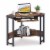 ODK Corner Triangle Computer Desk w/ Storage Space & Keyboard Tray, Rustic Brown Perspective: front