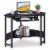 ODK Modern Triangle Corner Computer Writing Desk w/ Smooth Keyboard Tray, Black Perspective: front