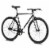 AVASTA 700C 54 In Single Speed Loop Fixed Gear Urban Commuter Fixie Bike, Black Perspective: front