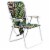Daystar Outdoor Beach Folding Chair with Armrest and Cup Holder, Blue Bamboo Perspective: front