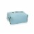 Blue Polyurethane Leather Tissue Box Cover Perspective: front