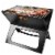 Portable BBQ Barbecue Grill Foldable Charcoal Grill Camping Garden Outdoor Travel Perspective: front
