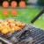 BBQ Grill Cleaning Brush Stainless Steel Barbecue Cleaner with 18in Suitable Handle Perspective: front