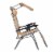 Zero Gravity Lounge Chair with Awning Leisure Chair Khaki Perspective: front