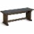 Sunny Designs Homestead 18  Farmhouse Mahogany Wood Side Bench in Tobacco Leaf Perspective: front