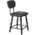 Sunny Designs 24  Metal Frame Barstool with Cushion Seat & Back in Black Perspective: front