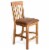 Sunny Designs Sedona 24  Wood Slatback Barstool with Cushion Seat in Rustic Oak Perspective: front