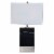 Renwil Heme Table Lamp in Black and Satin Nickel Finish Perspective: front
