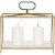 Renwil Flye Candle Holder in Gold and White Perspective: front