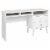 Prepac Milo Computer Desk with Side Storage and 2 Drawers in White Perspective: front