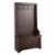 Prepac Wide Hall Tree with Shaker Doors in Espresso Perspective: front