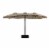 Mondawe 15 Ft Rectangular Double-sided Solar Led Outdoor Patio Market Umbrella With Base Perspective: front