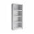 CorLiving Quadra 59 Tall 4 Shelf Bookcase in White Faux Woodgrain Perspective: front