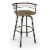 Amisco Brisk 29  Distressed Wood Swivel Bar Stool in Beige/Gun Metal Perspective: front